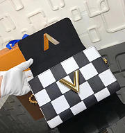 LV Original Single Female Bag 53023 White Grid - 3