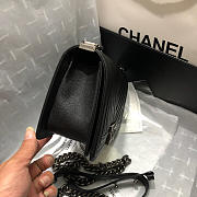 Chanel Original Quality Large V Fine Ball Black Silver Hardware 67086 - 2