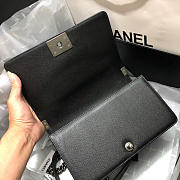 Chanel Original Quality Large V Fine Ball Black Silver Hardware 67086 - 5