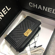 Chanel Original QualityLarge V Fine Ball Black Gold Hardware 67086 - 5