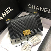 Chanel Original QualityLarge V Fine Ball Black Gold Hardware 67086 - 6