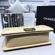 Chanel 67086 Sheepskin Classic Rhombic Hot Mom Explosion Apricot Bronze Hardware - 6