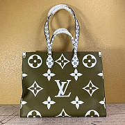 LV onthego handbag m44570 green plus white - 1