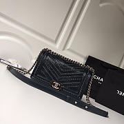 Chanel Wrinkled Calfskin Dark Blue Gold Hardware - 2