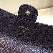 Chanel Classic Cf Long Lychee Purse V Black - 6