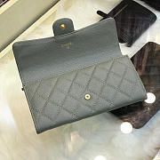 Chanel Classic Cf Long Lychee Purse Green - 2