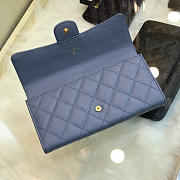 Chanel Classic Of Long Lychee Purse Smog Blue - 3