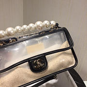 Chanel Transparent Pvc Pearl Sandbag Black - 3