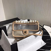 Chanel Transparent Pvc Pearl Sandbags Pink - 5