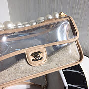 Chanel Transparent Pvc Pearl Sandbags Pink - 6