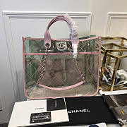Chanel Spring And Summer Explosions Pvc Lambskin Color Transparent Handbag Pink - 5