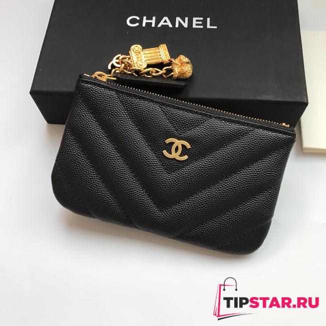 Chanel Wallet 82365 Black Size 14.5x9.5x0.9 cm - 1