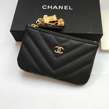 Chanel Wallet 82365 Black Size 14.5x9.5x0.9 cm
