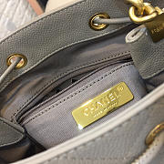 Chanel Latest Drawstring Bucket Bag Grey - 2
