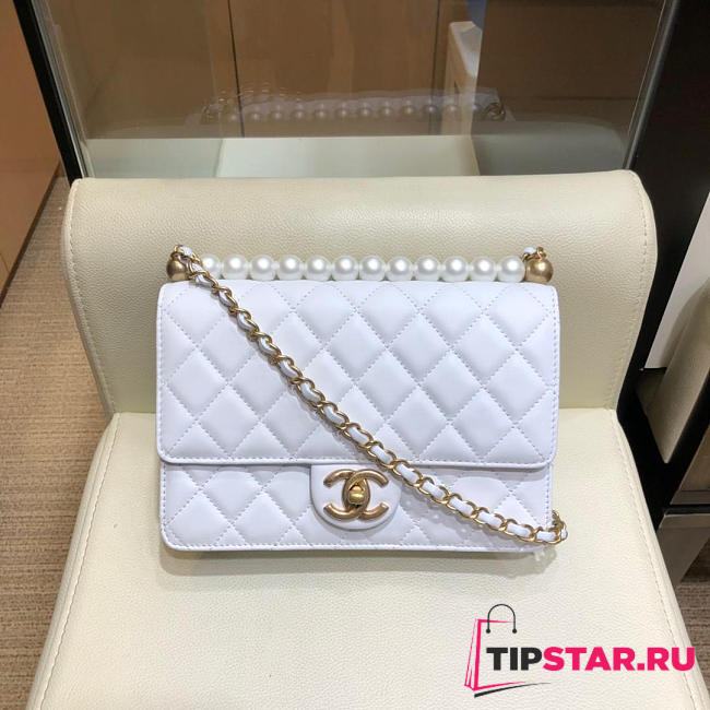 Chanel Classic Rhomboid Cover Bag White - 1