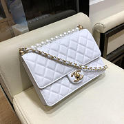 Chanel Classic Rhomboid Cover Bag White - 3