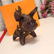 Louis Vuitton French Dog Pendant Key Ring Decoration - 1