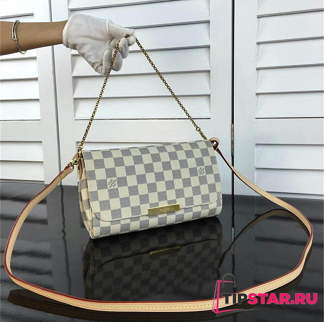  louis vuitton favorite CohotBag  mm damier azur canvas 3638 - 1