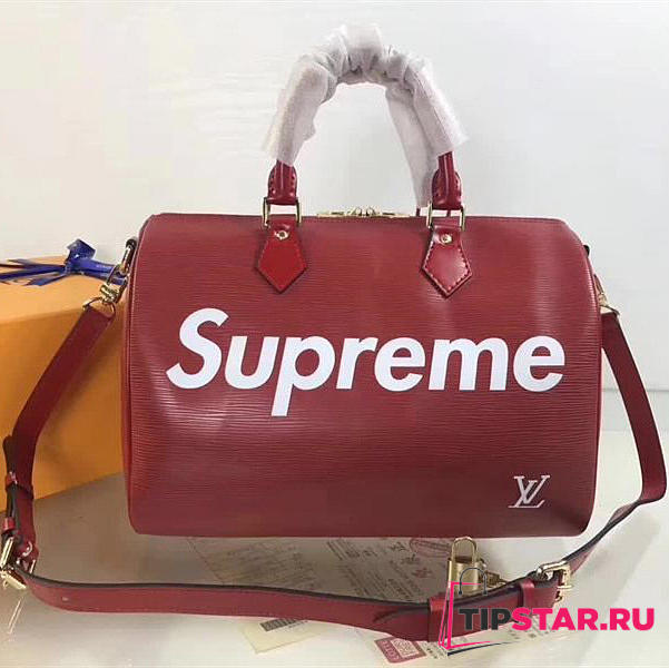 louis vuitton supreme CohotBag handbag red m40432 3012 - 1