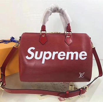 louis vuitton supreme CohotBag handbag red m40432 3012