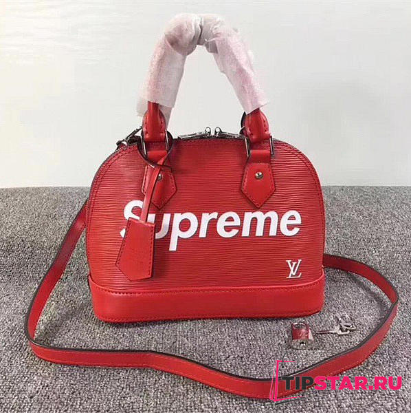 louis vuitton supreme CohotBag domed satchelv red m40301 3008 - 1