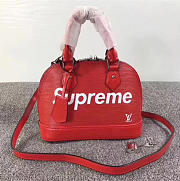 louis vuitton supreme CohotBag domed satchelv red m40301 3008 - 1