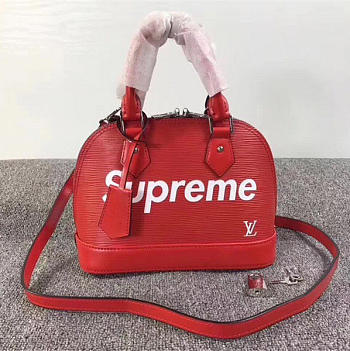 louis vuitton supreme CohotBag domed satchelv red m40301 3008