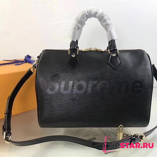 louis vuitton supreme CohotBag handbag black m40432 - 1