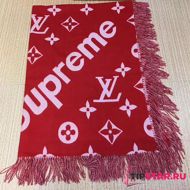 louis vuitton supreme CohotBag scarf red 3089 - 1