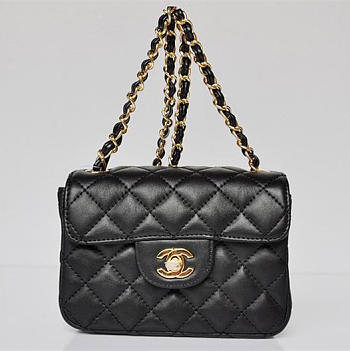 Chanel Lambskin Leather Flap Bag With Gold Hardware Black 