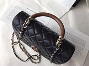 Chanel Flap Bag With Top Handle Black - 6