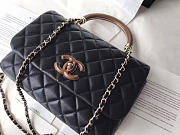 Chanel Flap Bag With Top Handle Black - 3