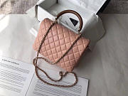 Chanel Flap Bag With Top Handle Pink - 5