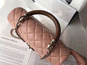 Chanel Flap Bag With Top Handle Pink - 3