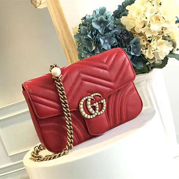 GUCCI GG Marmont Bag (Red) 2639