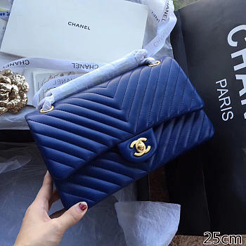  Chanel Classic Tote Dark Blue