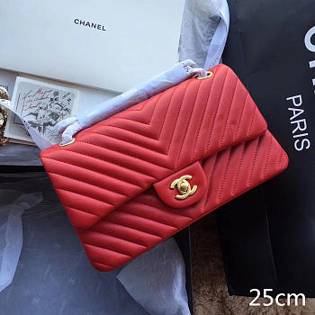 chanel classic handbag red 