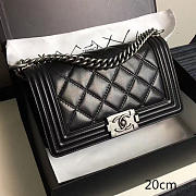 Chanel Quilted Calfskin Large Boy Bag Black A14042 VS02171 - 1