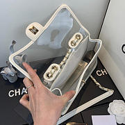 Chanel Transparent Pvc Pearl Sandbag White - 3