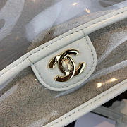 Chanel Transparent Pvc Pearl Sandbag White - 6