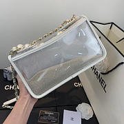 Chanel Transparent Pvc Pearl Sandbag White - 5
