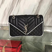 YSL Envelop Satchel Black And White 4814 - 1