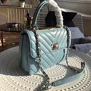 Chanel New Rhombic Chain Bag Blue - 3