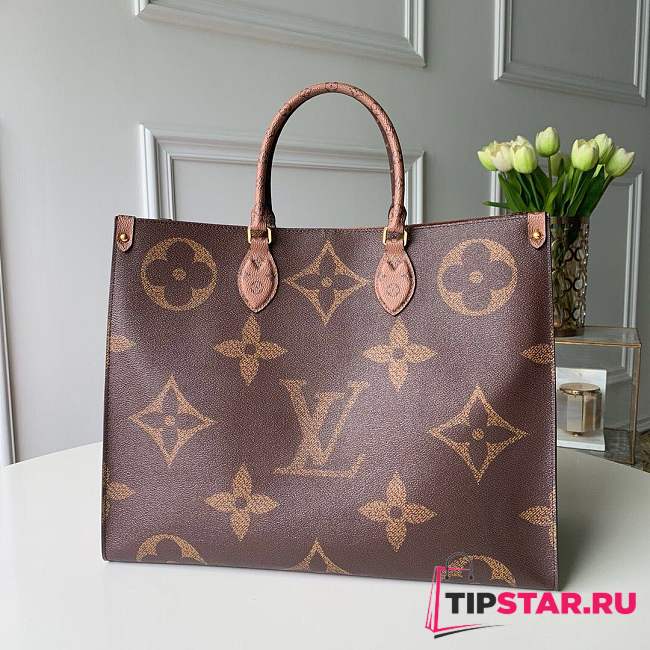 LV Monogram Giant On The Go Tote Bag khaki - 1