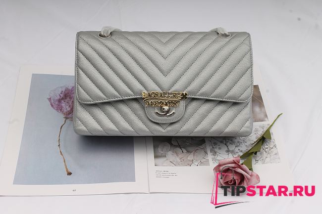 Chanel Classic Handbag Silver - 1