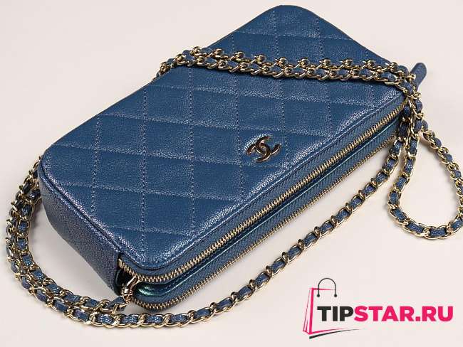 Chanel 2019 New Chain Bag Dark Blue - 1