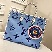 LV Monogram Giant On The Go Tote Bag (Blue) - 1