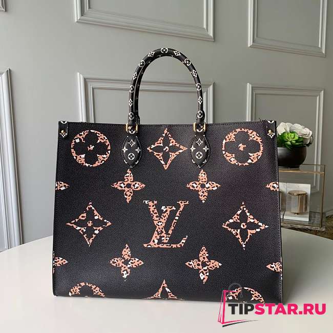 LV Monogram Giant On The Go Tote Bag (Black and White)  - 1