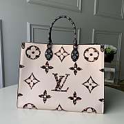 LV Monogram Giant On The Go Tote Bag (Black and White)  - 5