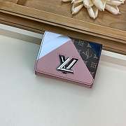 LV Twist Short Wallet Pink Leather Embossing (Pink) - 1